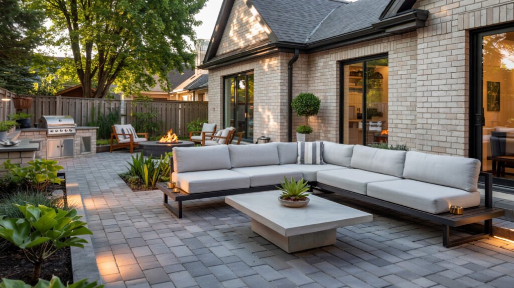 Modern backyard patio design for Ontario homes.
